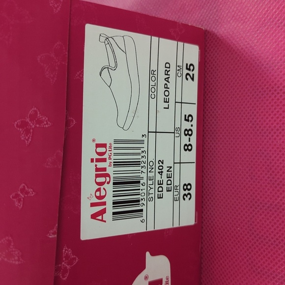 Alegria Eden Slipon In Leopard Print, Size 8-8.5, Like New - Picture 7 of 7